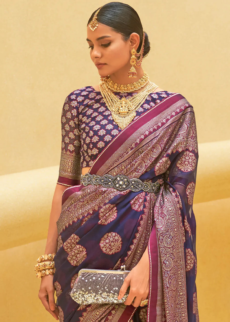 Brasso Organza Silk Saree