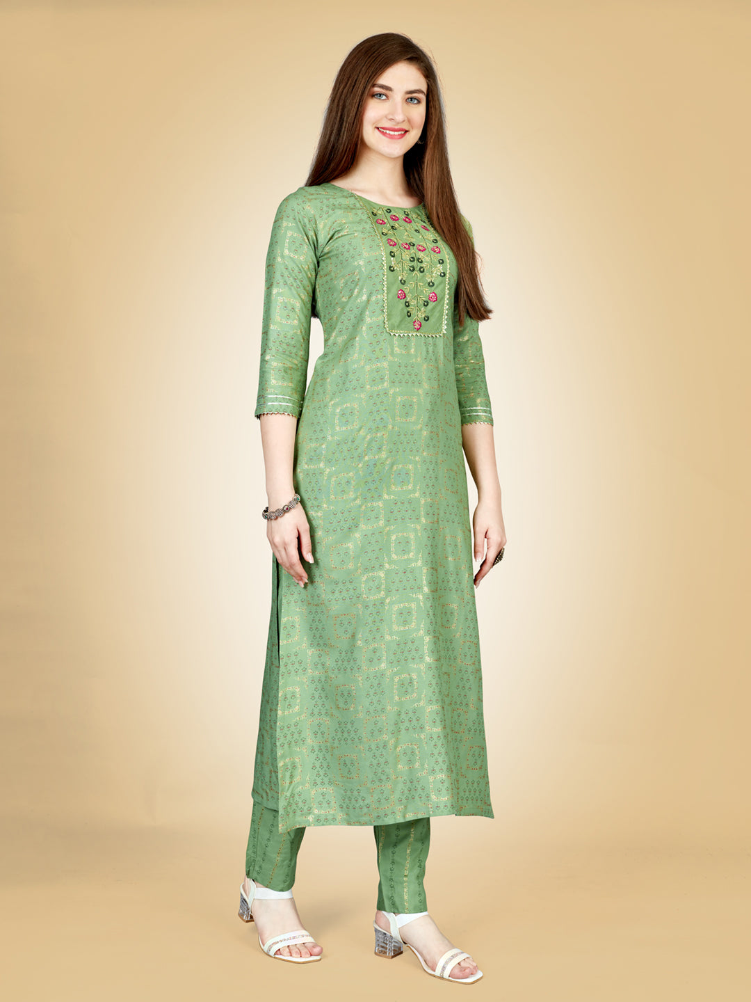 Pista Pure Soft Heavy Reyon Cotton Blend Print Salwar Suit