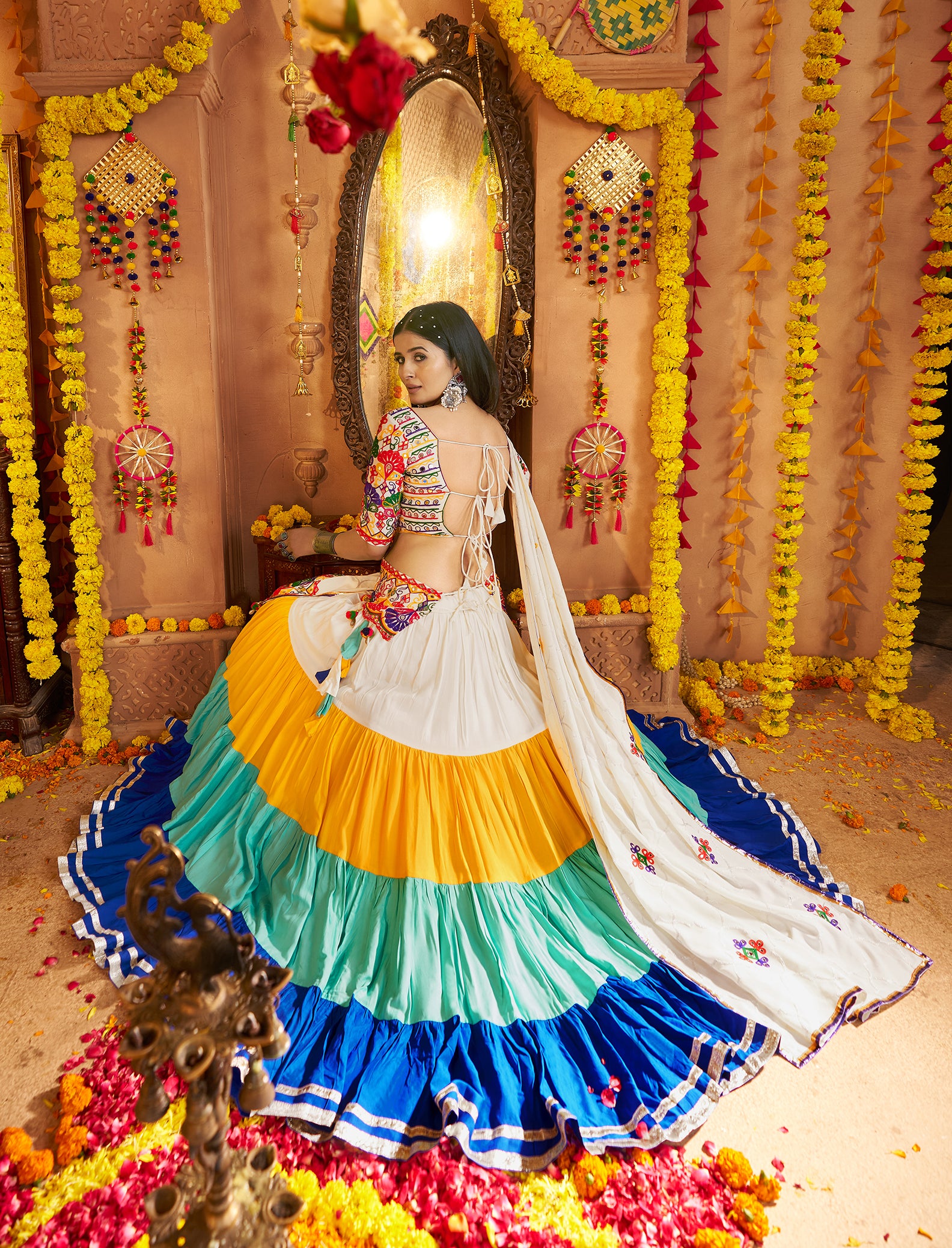 Chaniya choli for Navratri in multicolour