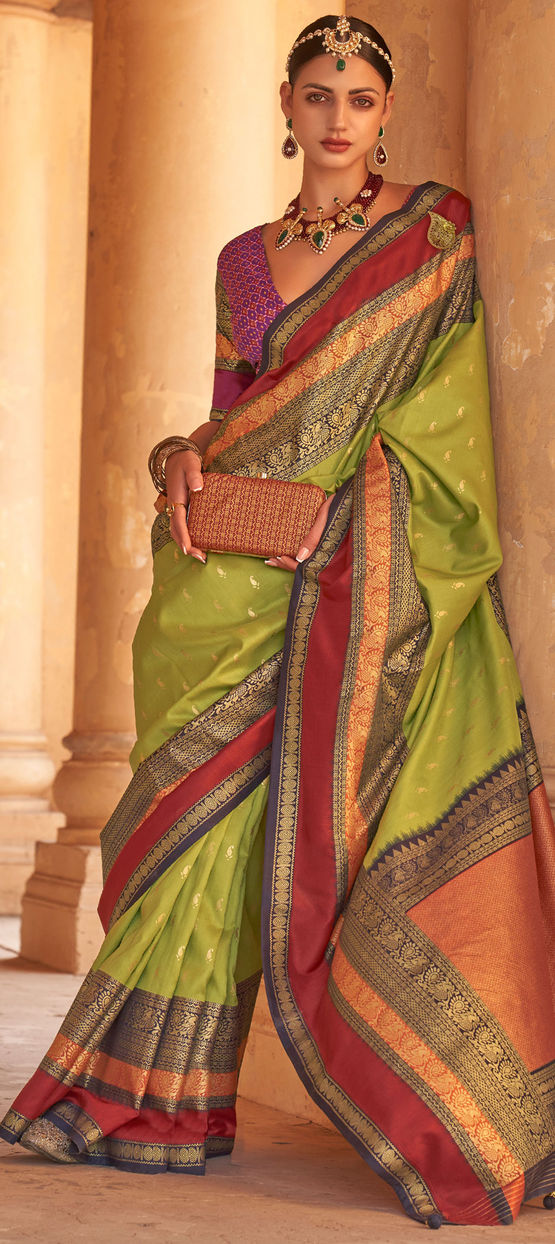 Green Patola Silk Traditional Woven Saree