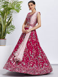 Rose Pure Georgette Sequins and Thread Embroidery Lehenga Choli & Dupatta