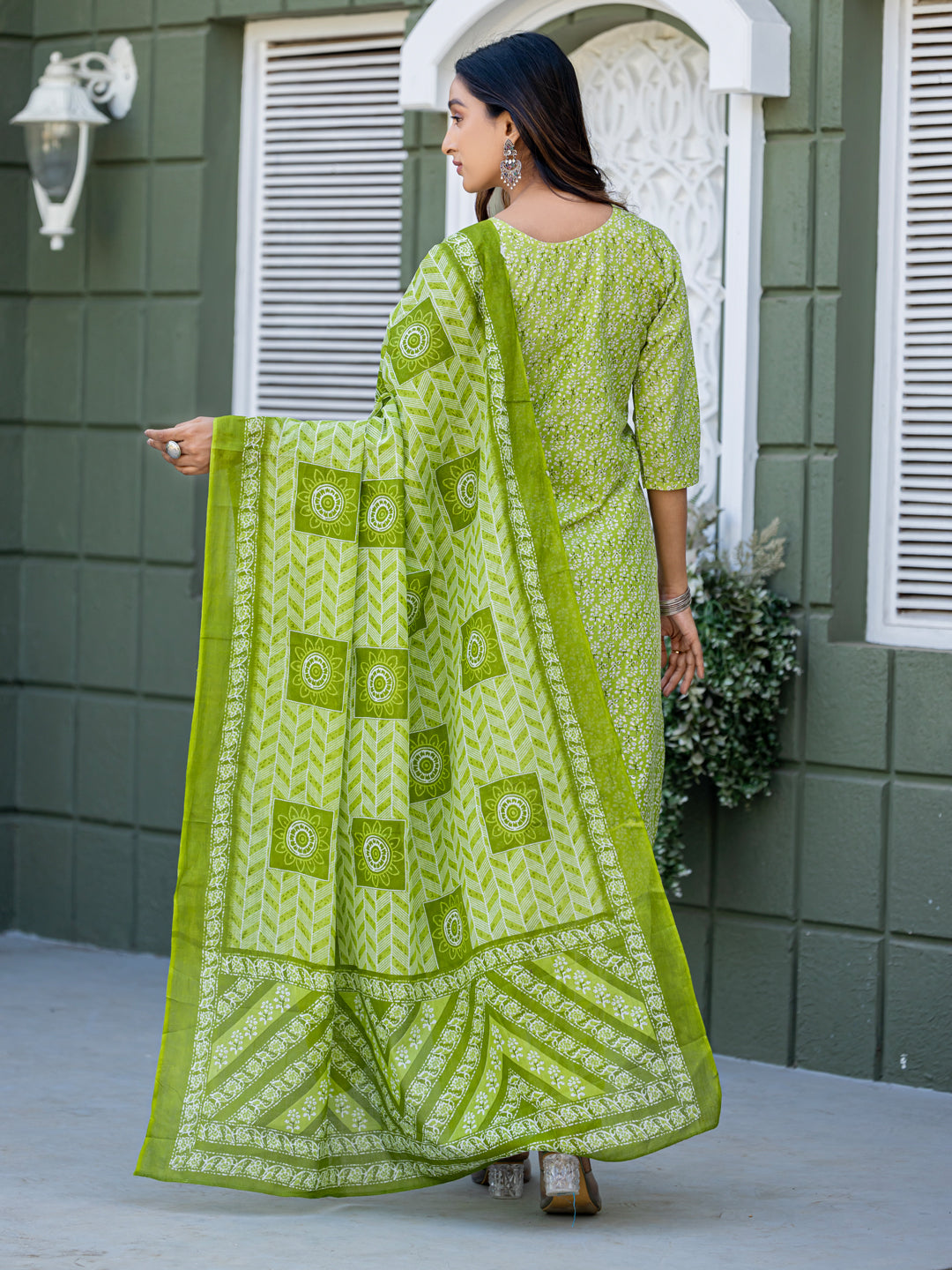 Parrot Pure Soft Cotton Blend Print Salwar Suit