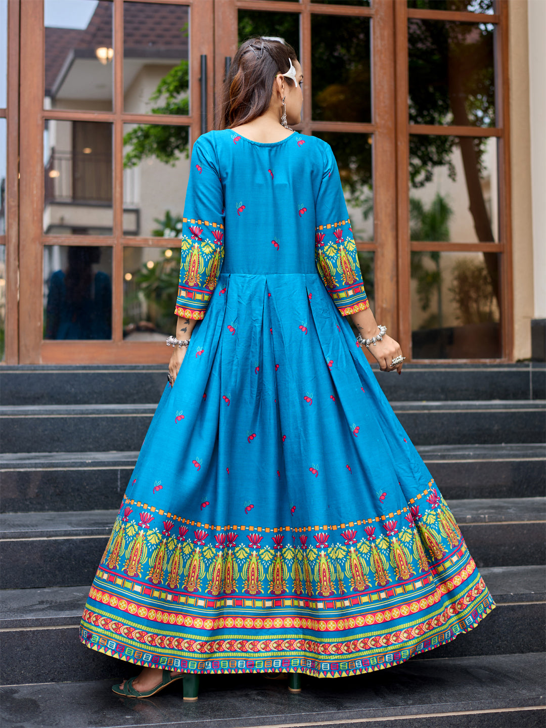 Morpich Pure Soft Rayon Print With Embroidery Work Kurti
