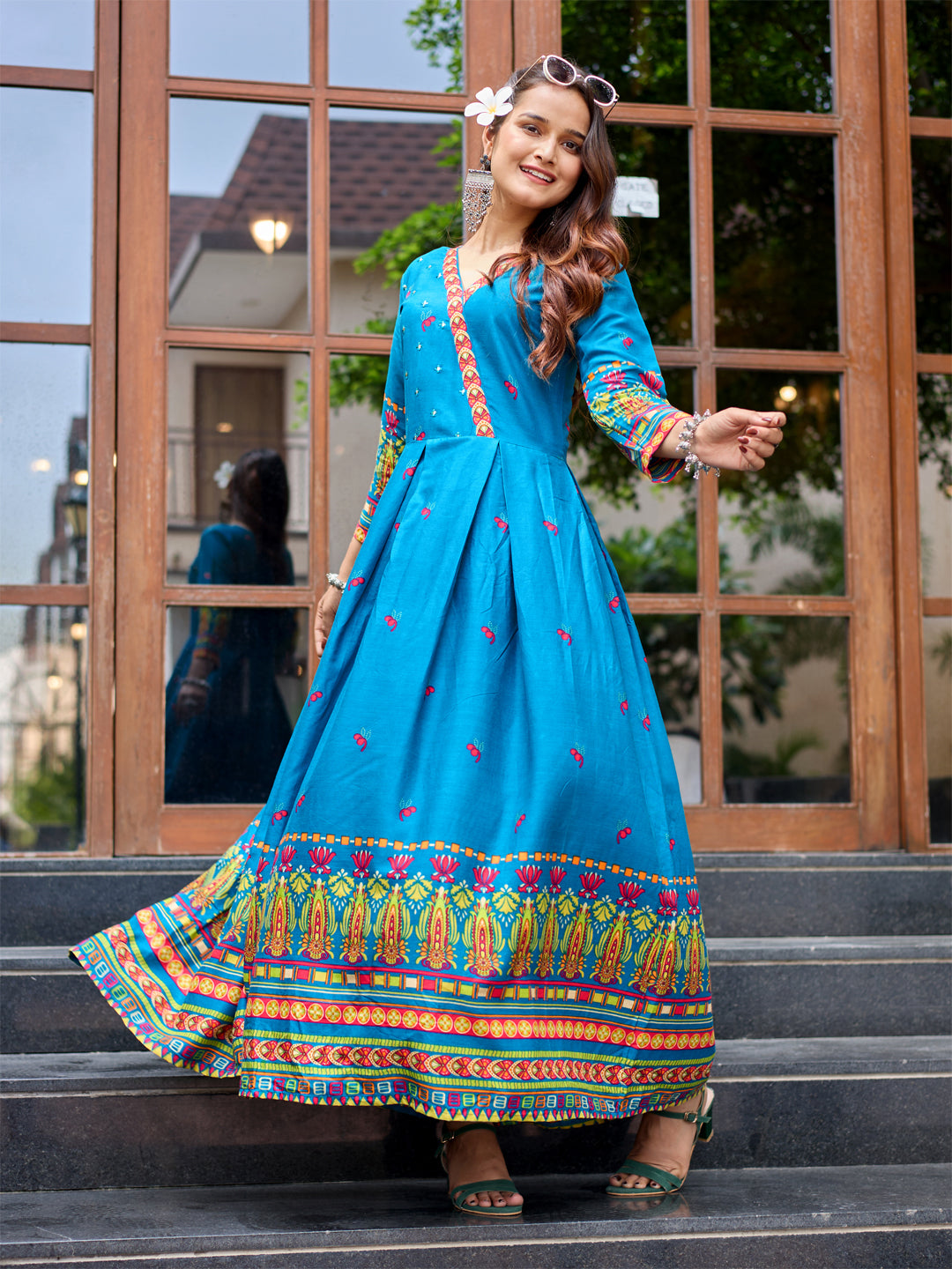 Morpich Pure Soft Rayon Print With Embroidery Work Kurti