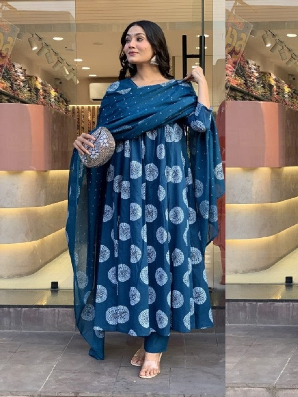 Morpich Pure Soft Reyon Cotton Blend Print Salwar Suit