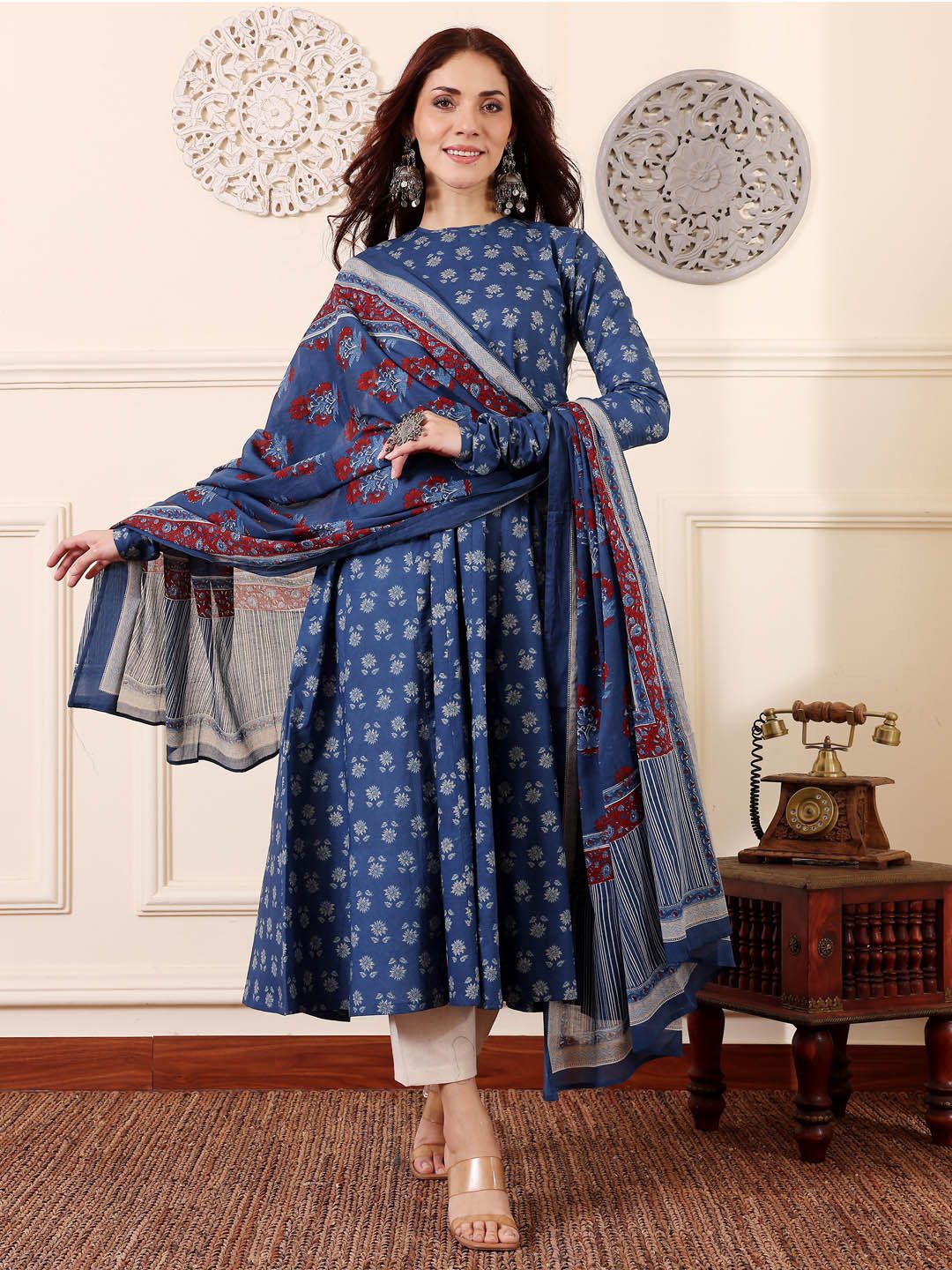 Morpich Pure Soft Reyon Cotton Blend Print Salwar Suit