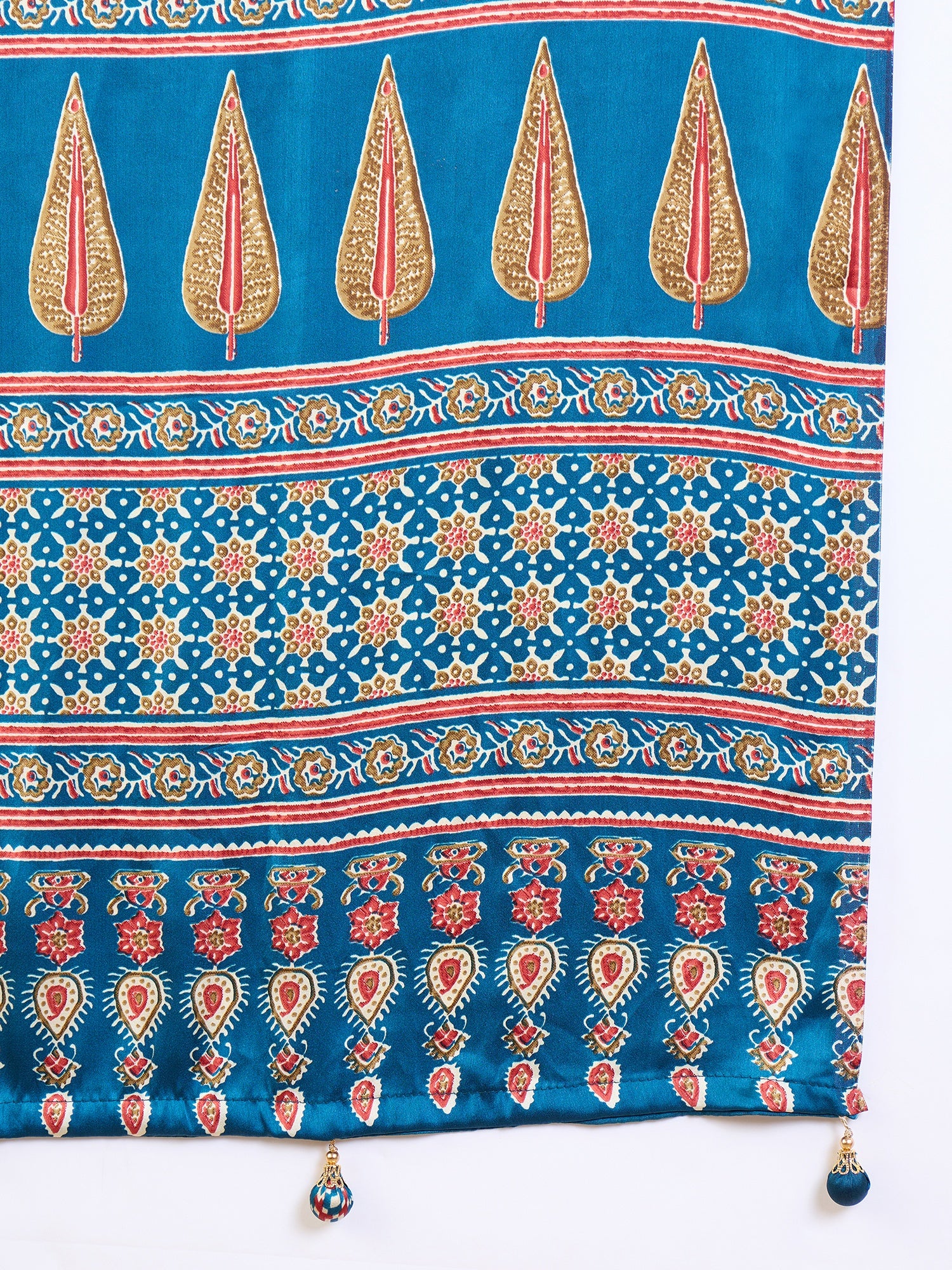 Blue Pure Semi Modal Silk Floral Printed Saree