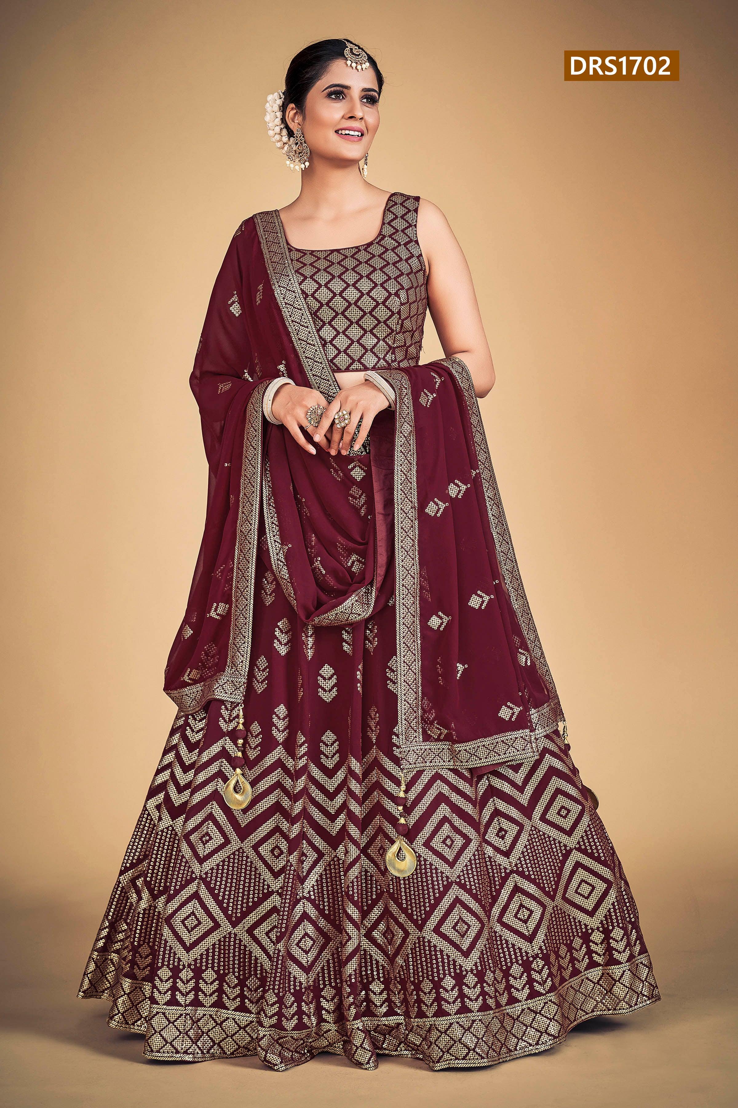 Sophia Designer Fancy Wear Lehenga D.No 1702 - Anant Exports