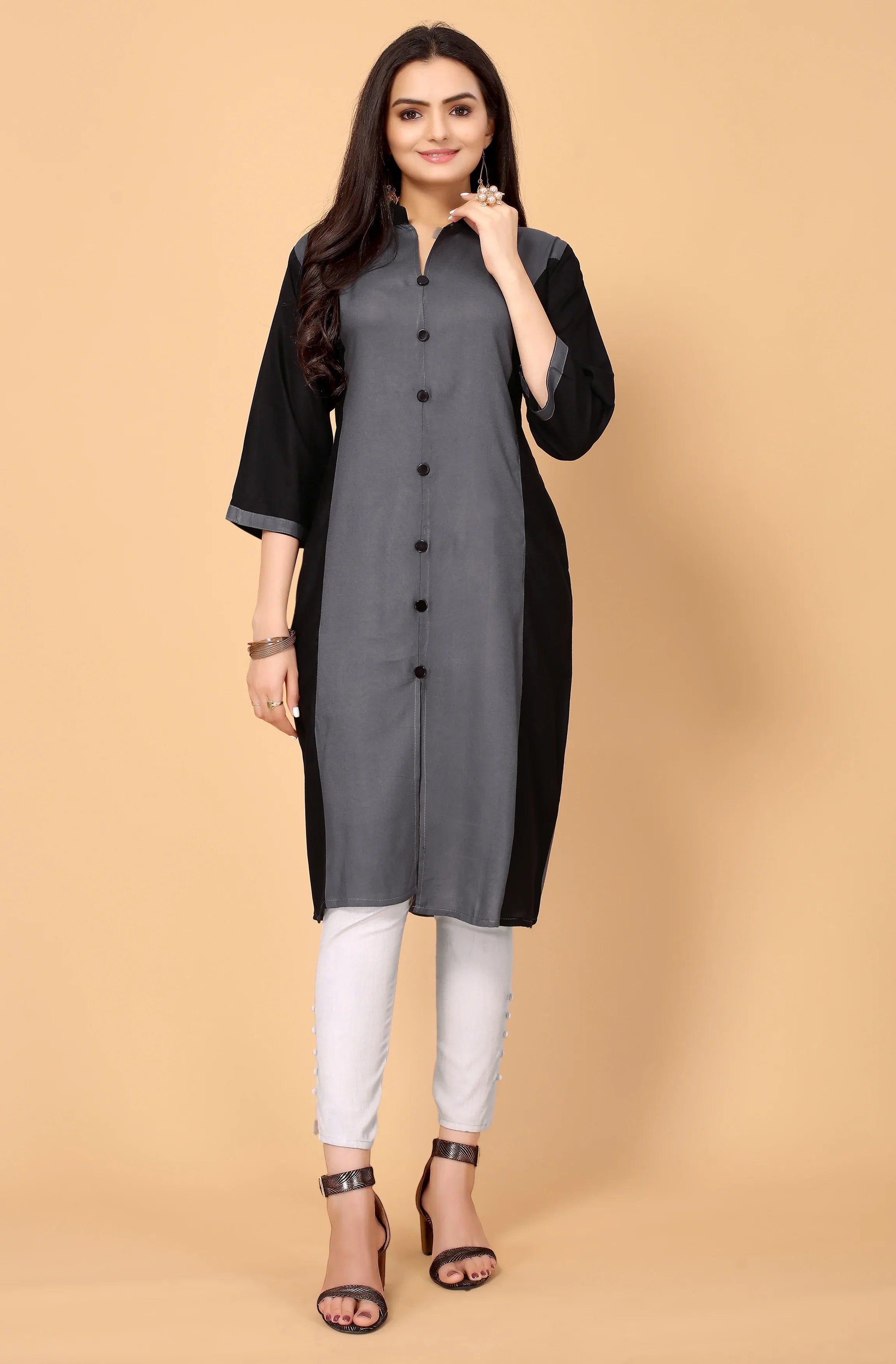 NEMI FESTIVE WEAR RAYON KURTI - Anant Exports