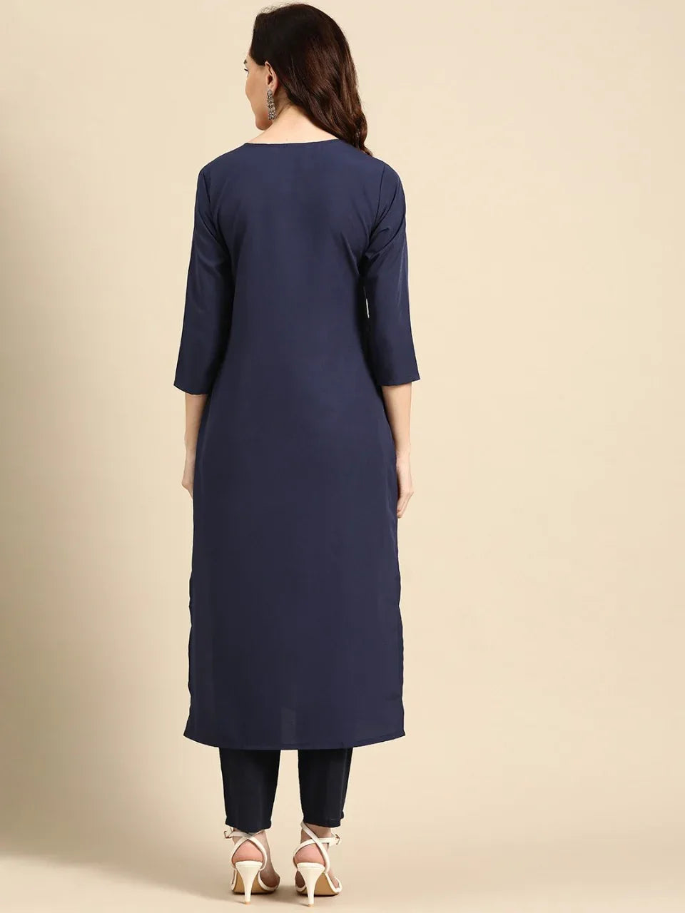 NAINA FESTIVE WEAR POLY CHANDERI KURTI - Anant Exports
