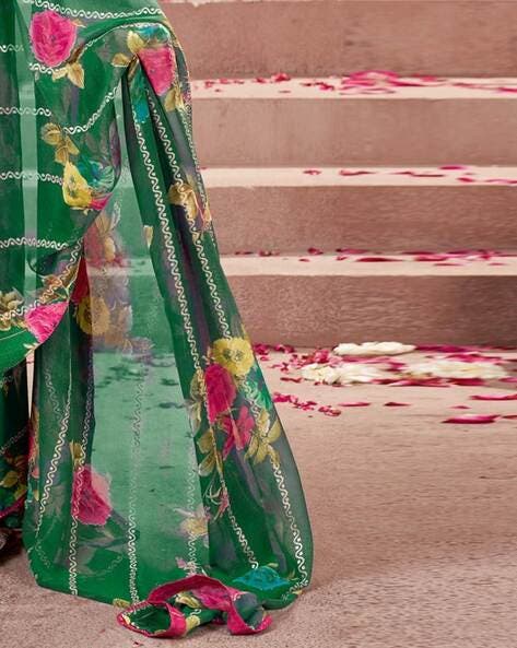 Green Pure Heavy Waighless Saree