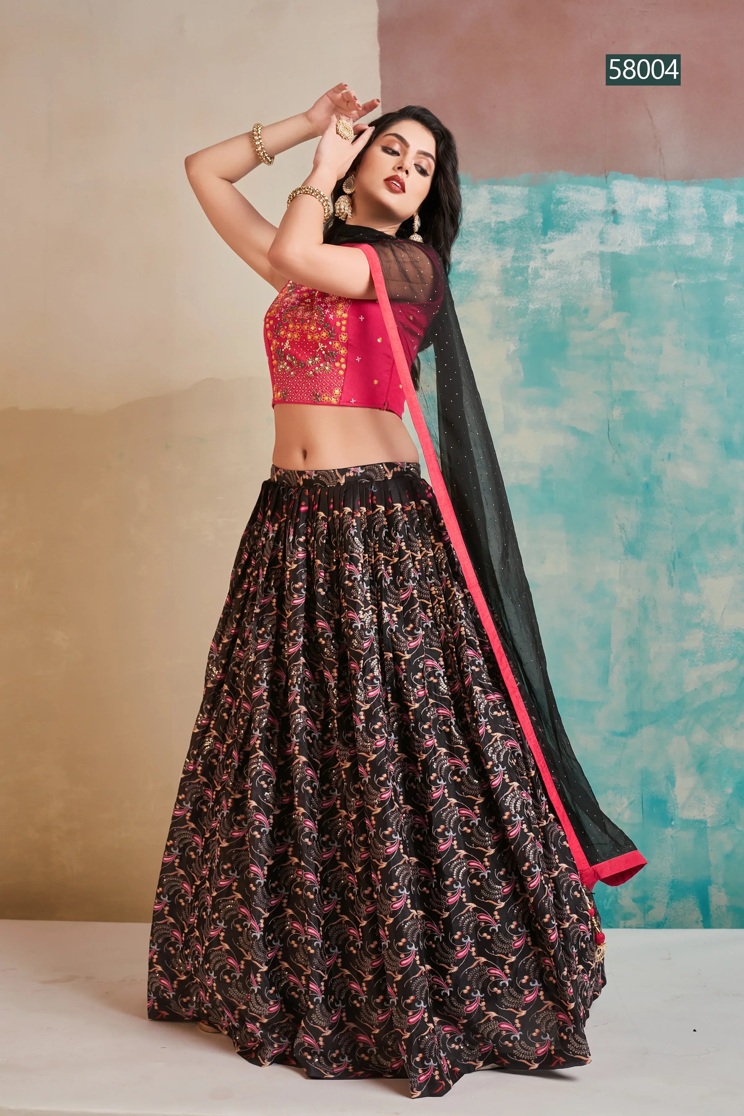 Floral Vol 6 Designer Occasion Wear Lehenga D.No 58004 - Anant Tex Exports Private Limited
