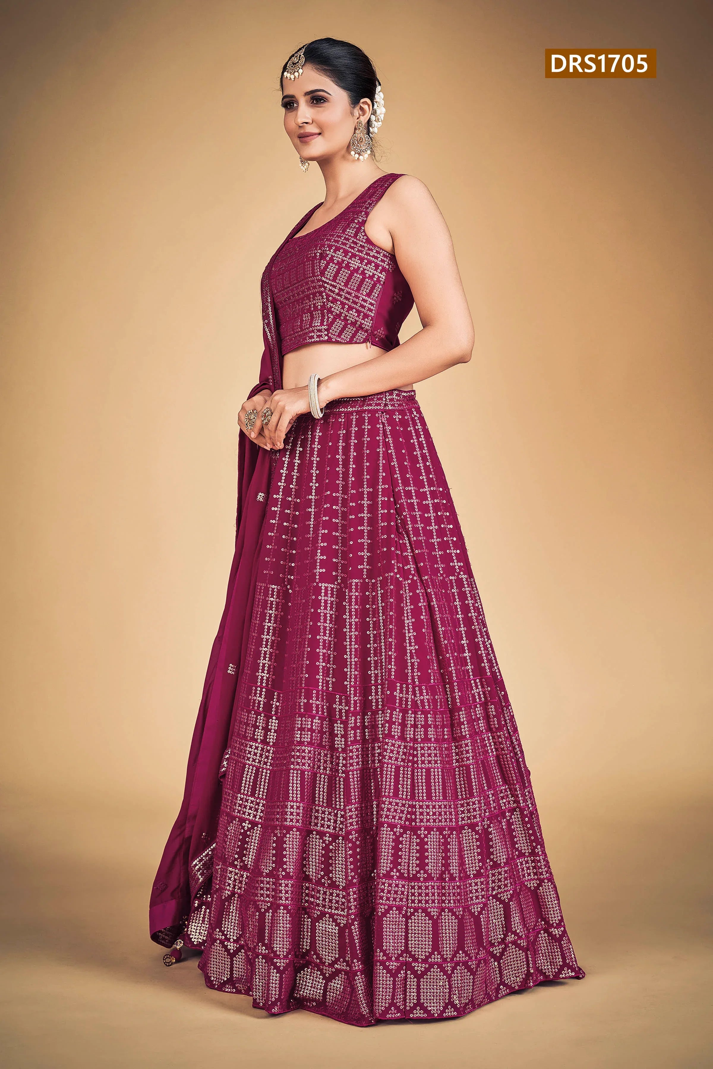 Sophia Designer Fancy Wear Lehenga D.No 1705 - Anant Exports