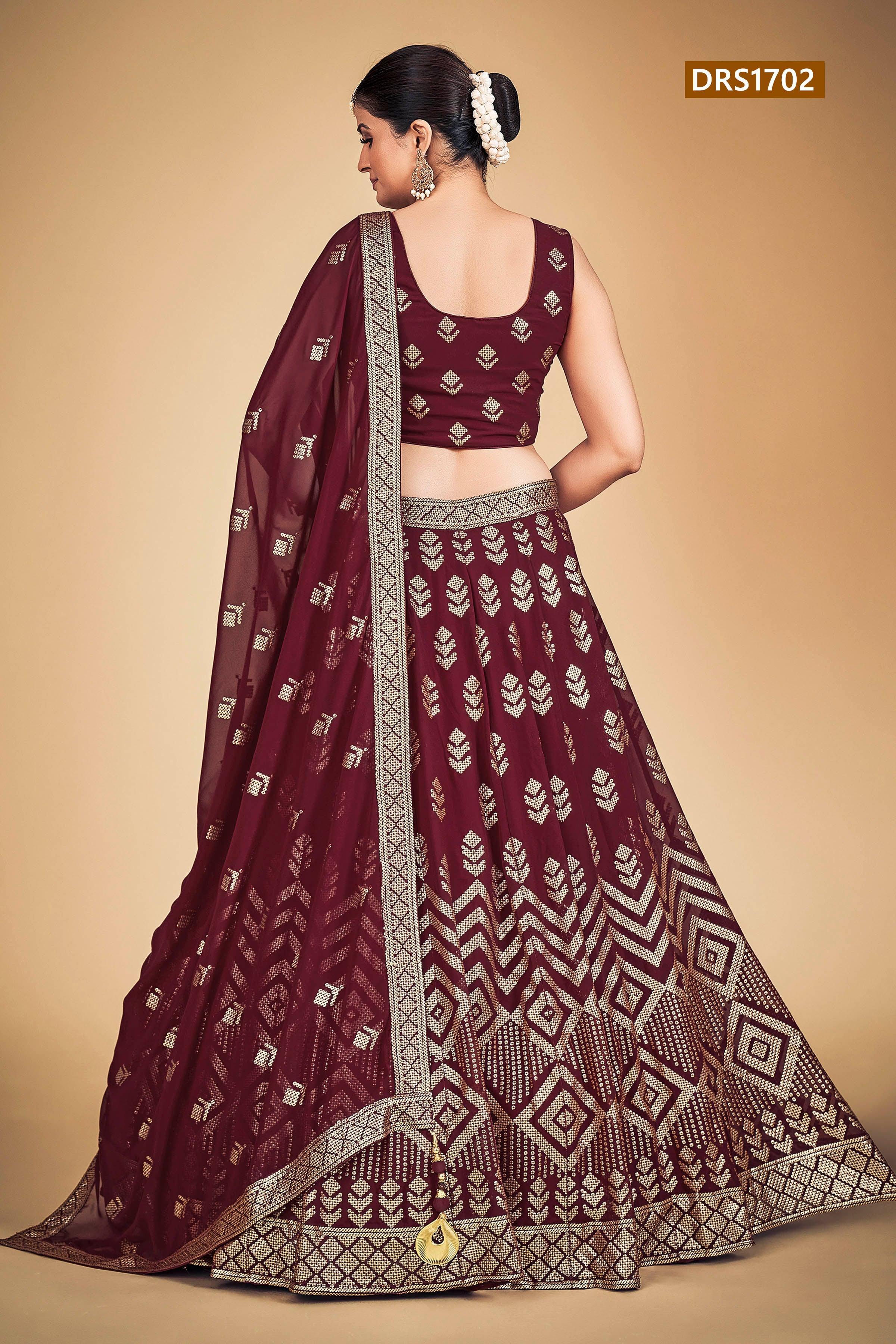 Sophia Designer Fancy Wear Lehenga D.No 1702 - Anant Exports