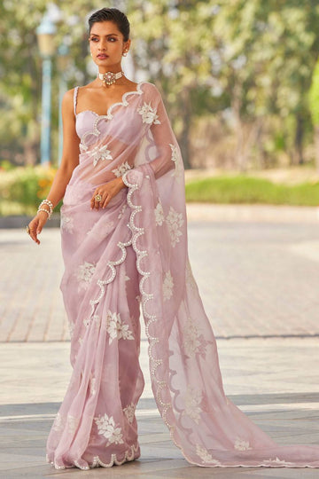Lilac Pure Soft Jimmy Choo Saree
