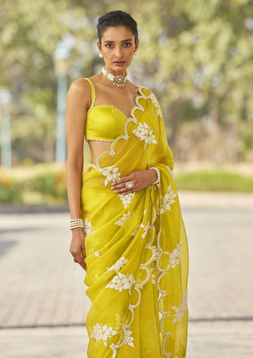 Mustard Pure Soft Jimmy Choo Saree