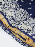 Navy Blue Georgette Sequins Thread Embroidery Lehenga Choli & Dupatta