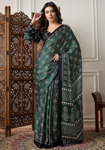 Ajrak Print Saree