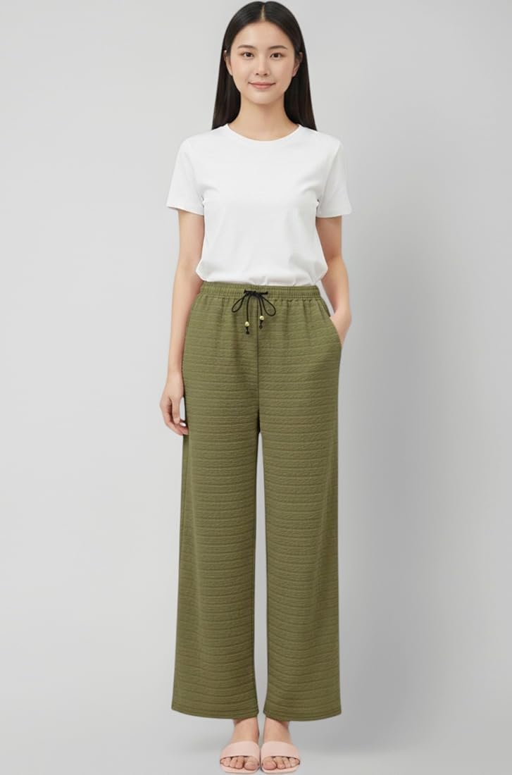 Imported Lycra Wrinkle-free Bottom Wear Textured Palazzo