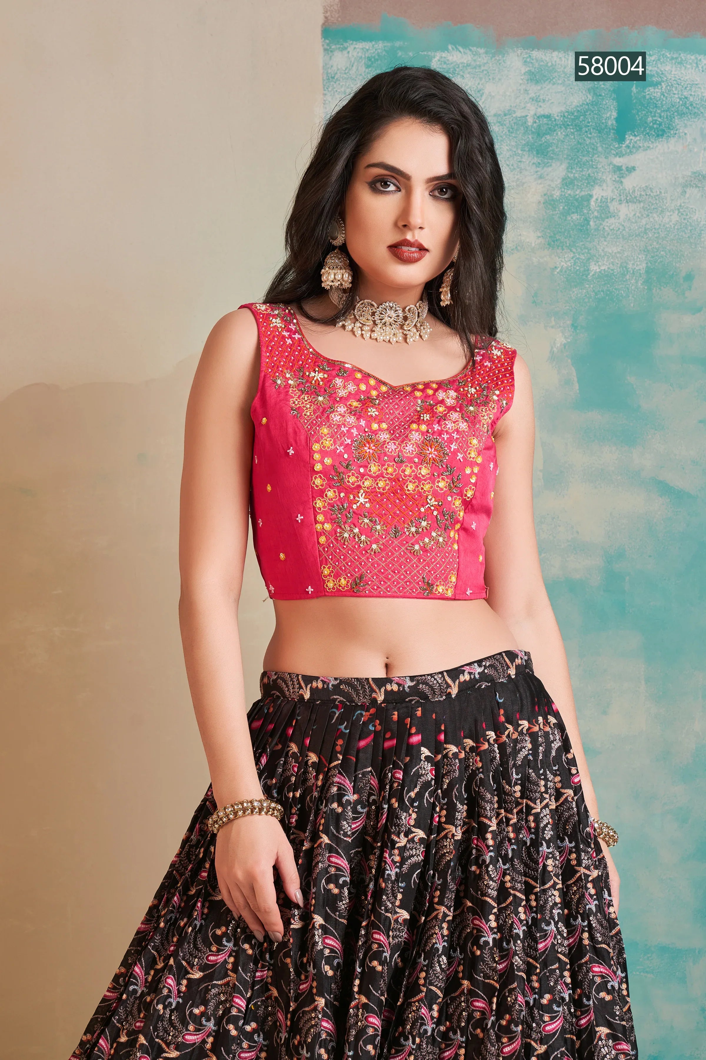 Floral Vol 6 Designer Occasion Wear Lehenga D.No 58004 - Anant Tex Exports Private Limited