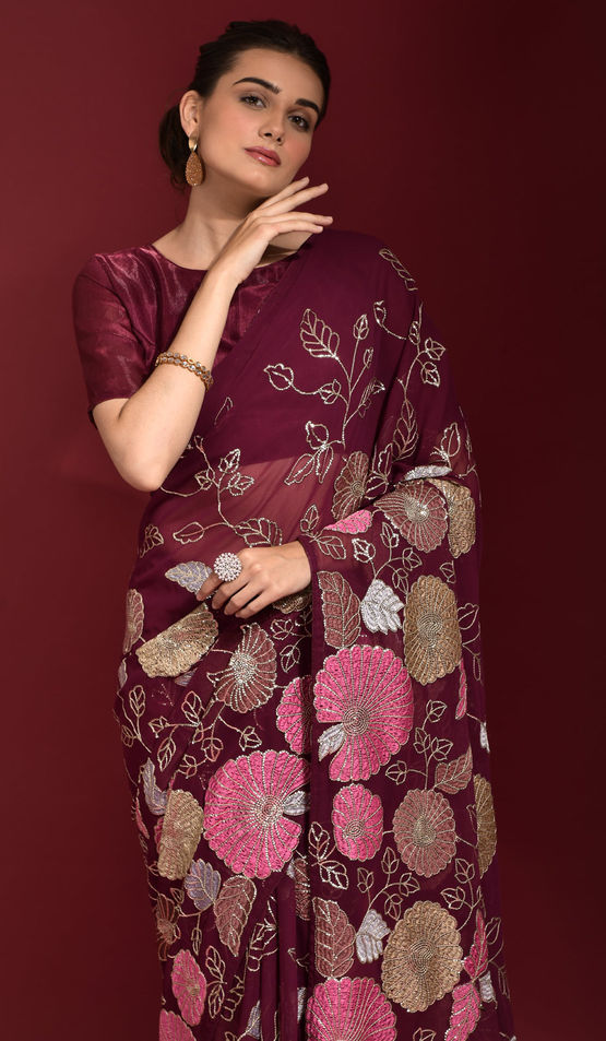 Sequins Saree