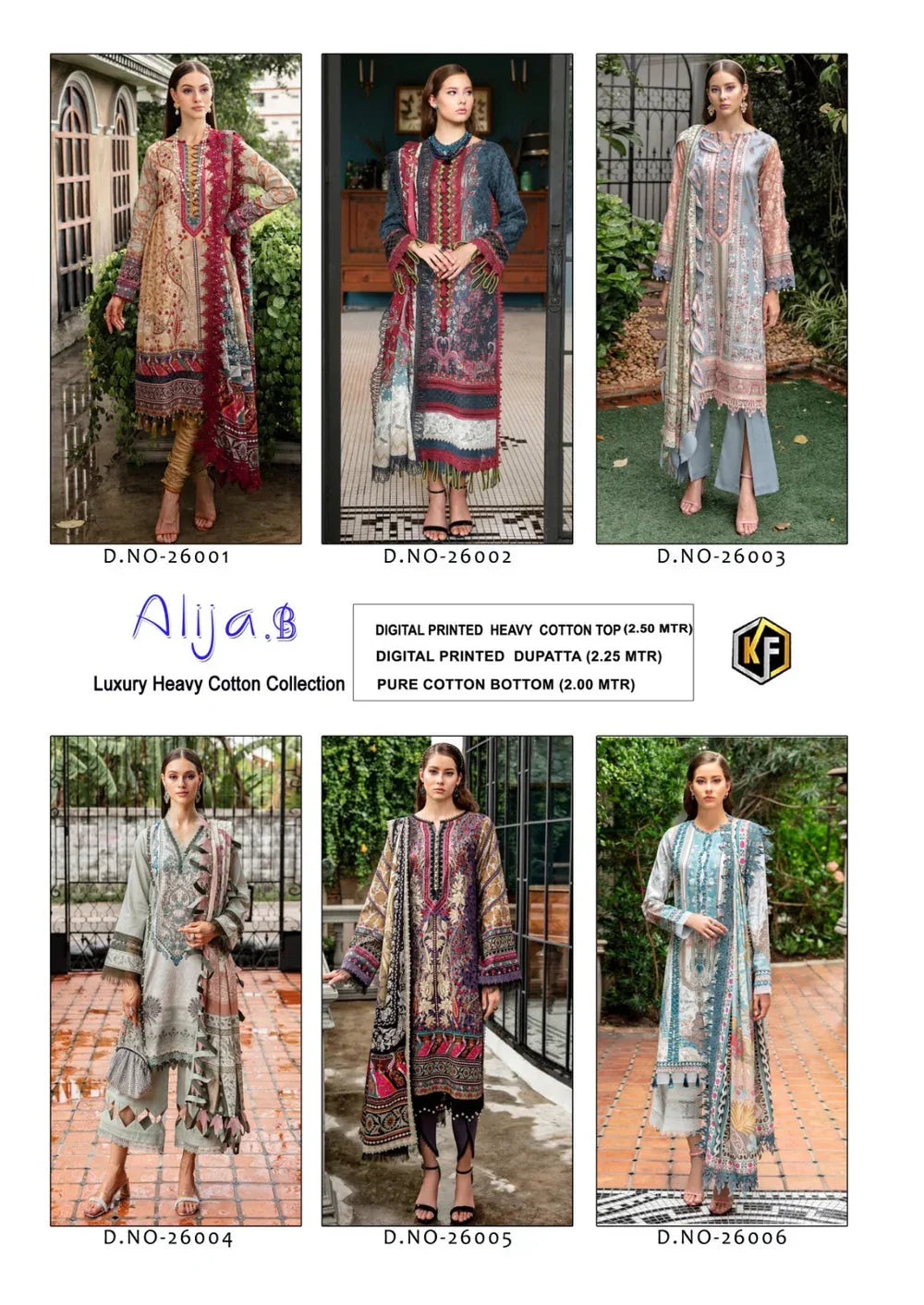 Keval Fab Alija B Vol 26 Lawn Cotton Printed Dress Material (390x06)