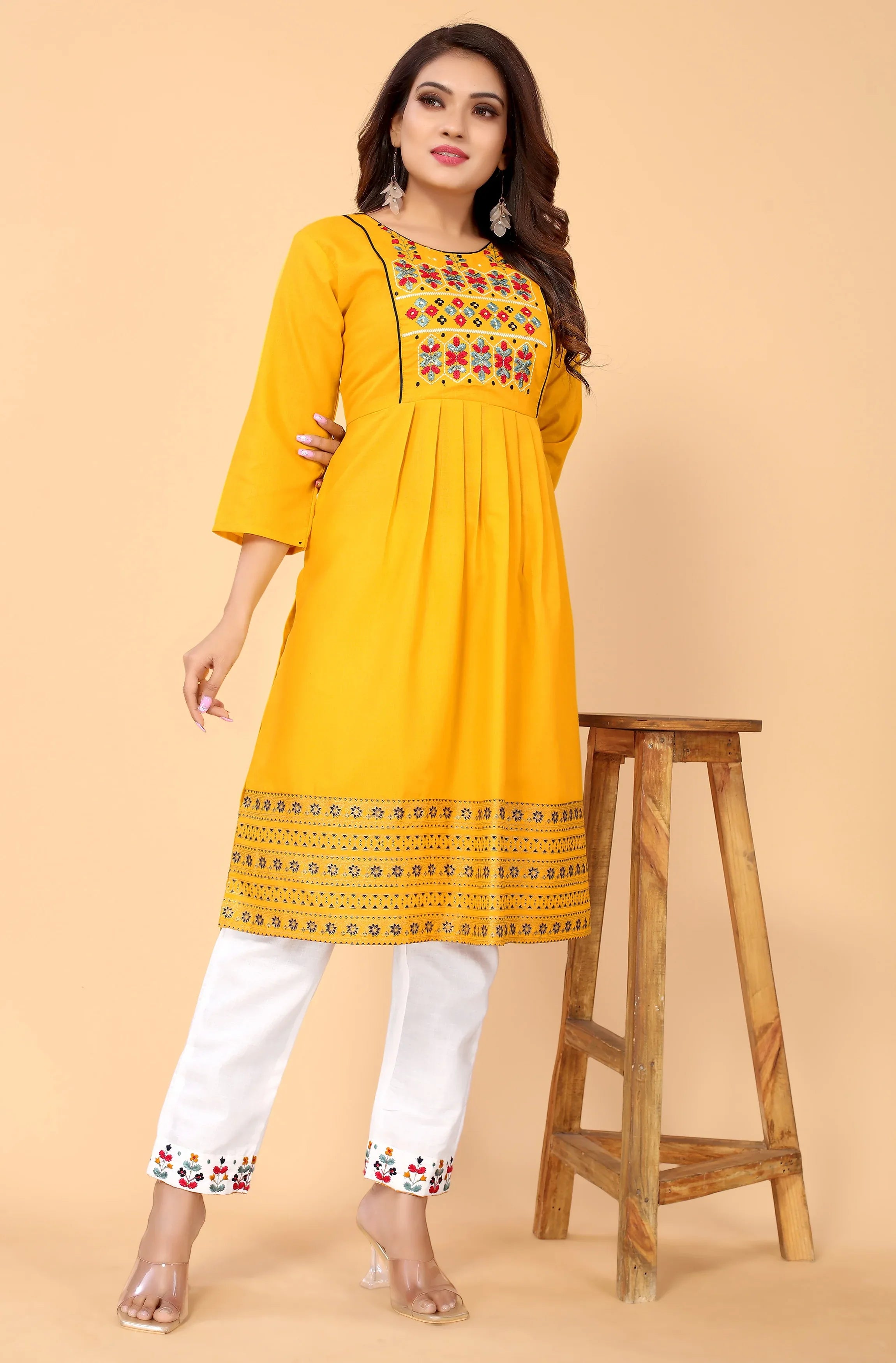 NEHA FESTIVE WEAR KURTI-BOTTOM SET - Anant Exports