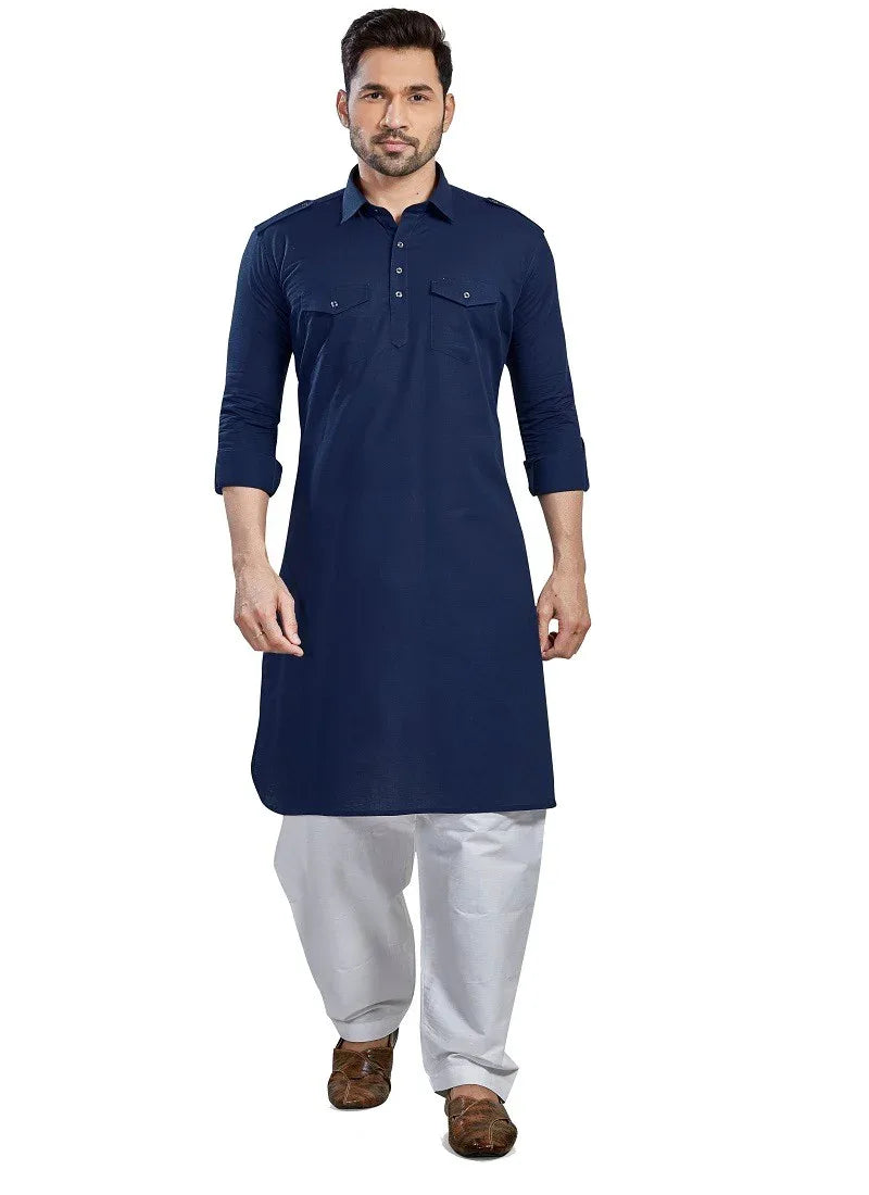 Blue Colour RFSP 0001 Kurta Pajama - Anant Exports