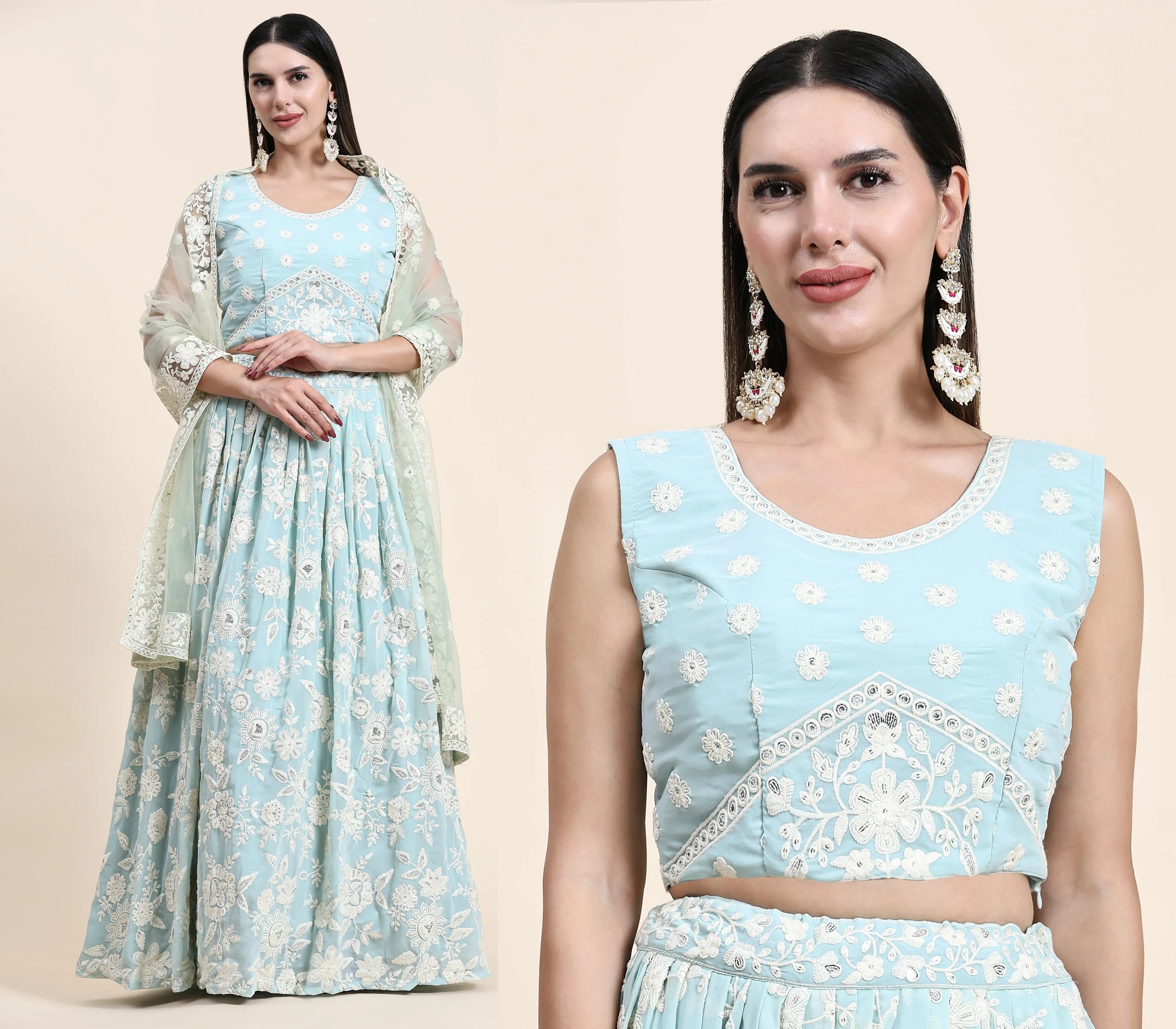 READYMADE CROP TOP LEHENGA D.NO C1944 - Anant Exports