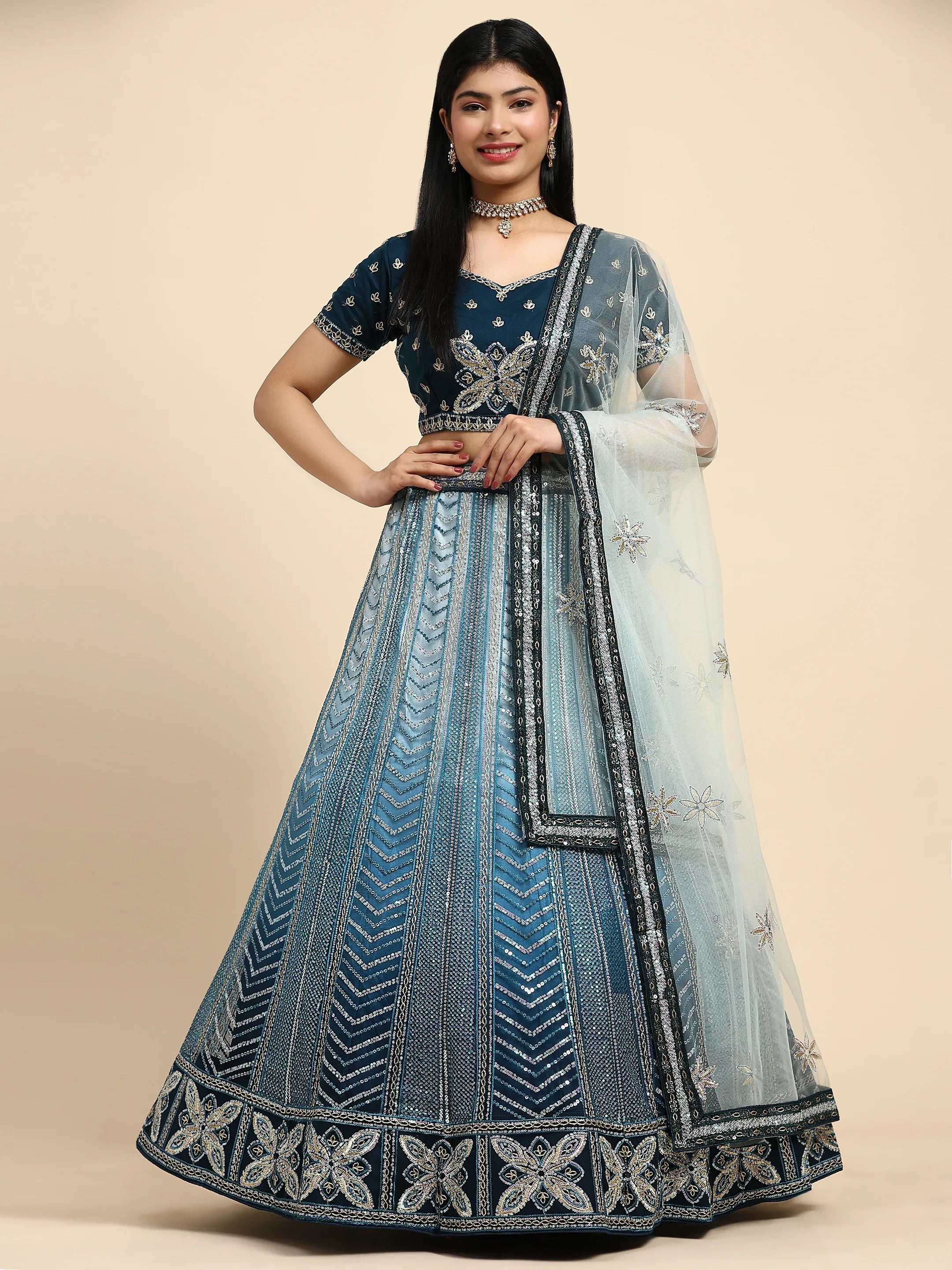Beautiful Designer Wedding Readymade Crop Top Lehenga Choli