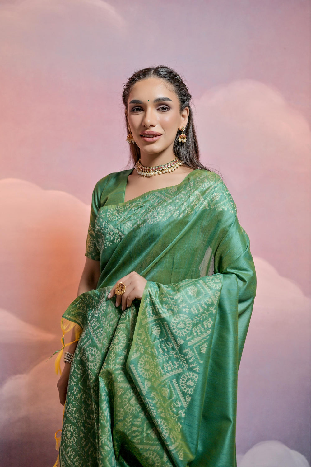 Parrot Pure Soft Bengalori Handloom Row Silk Saree Row Silk Saree Anant Tex Exports Pvt.Ltd..
