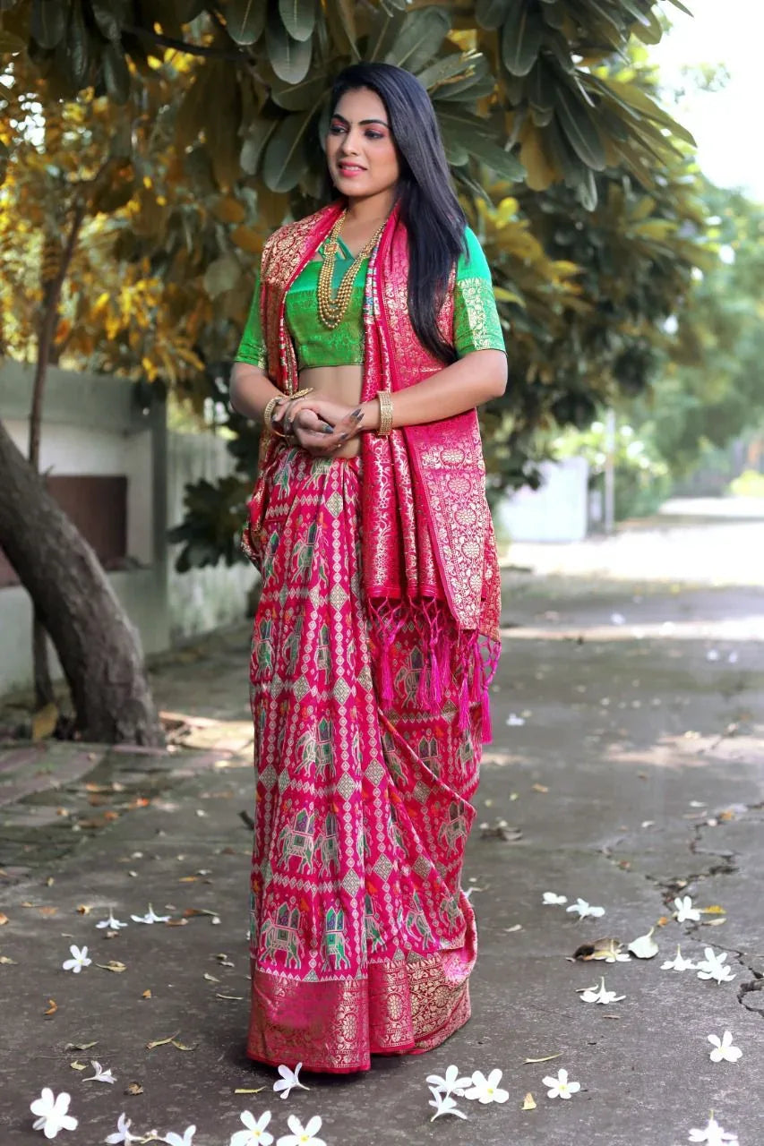 Beautiful Designer Bandhani Patan Patola Sarees
