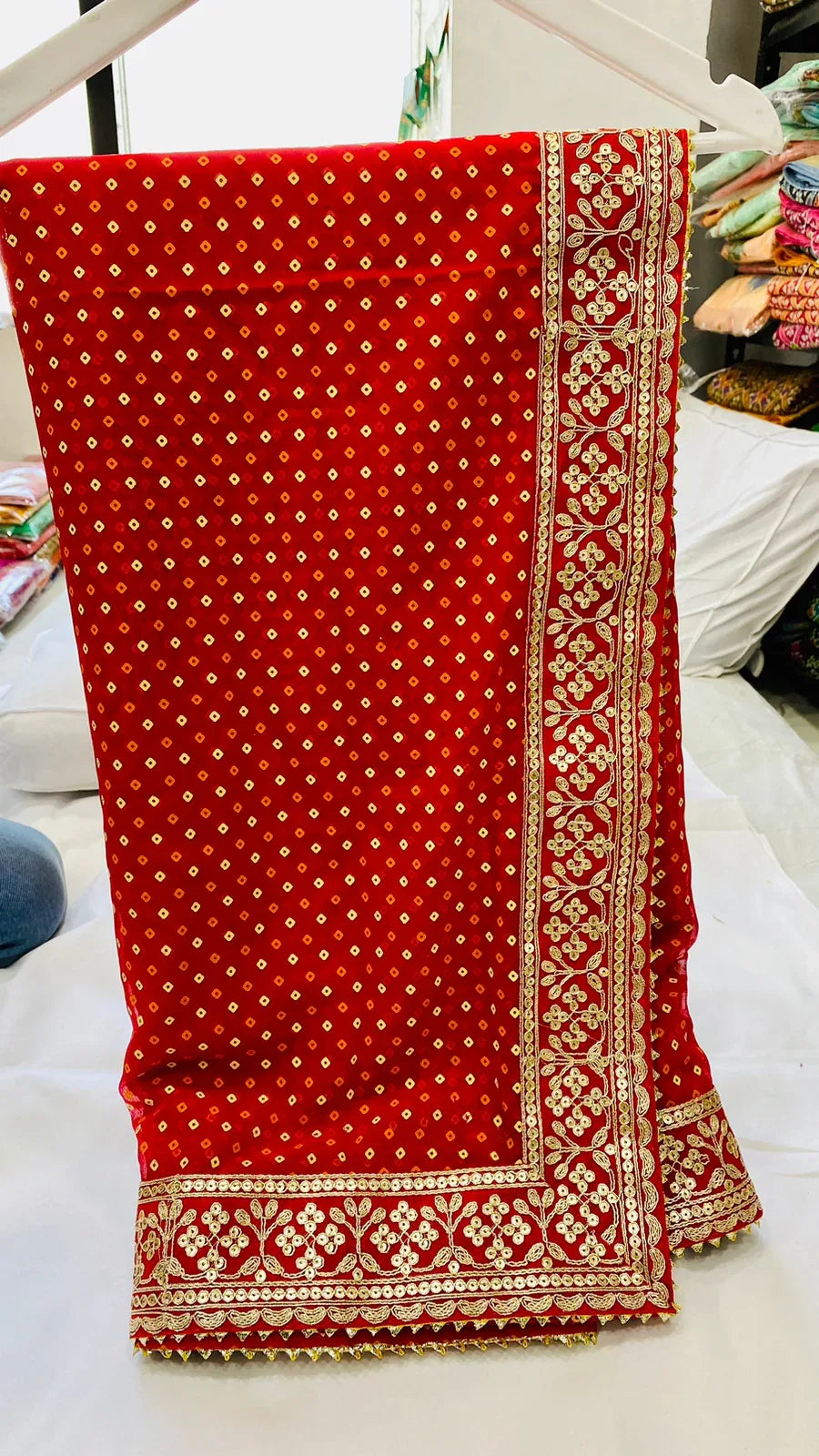 Party Wear Pure Georgette Bandhej Sarees Anant Tex Exports Private Limited