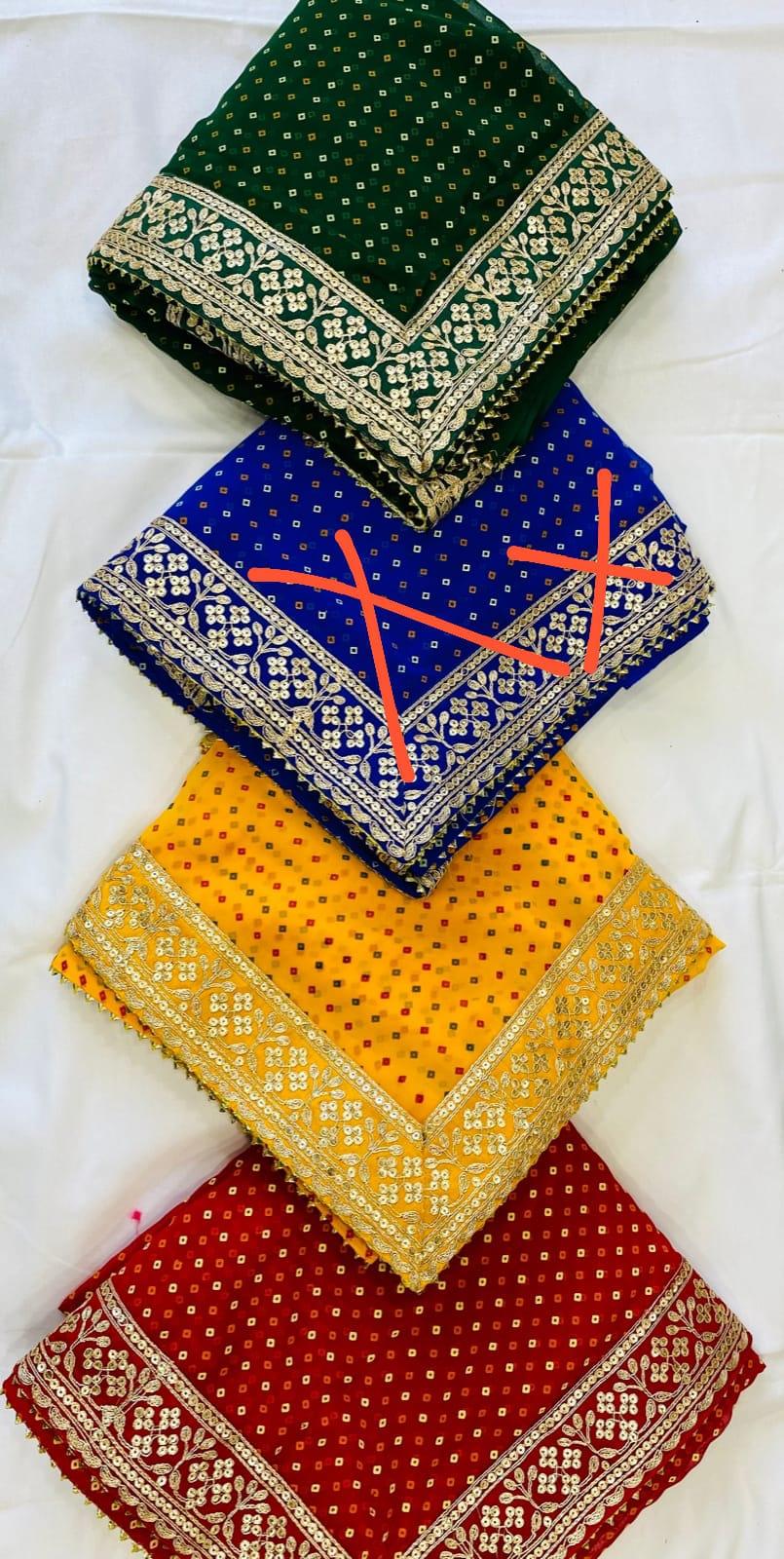 Party Wear Pure Georgette Bandhej Sarees Anant Tex Exports Private Limited