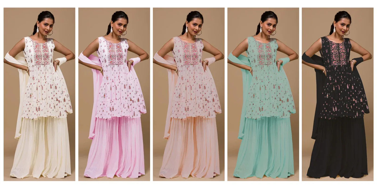 New Party Wear Readymade Begum 003 Sahara Suit Collection