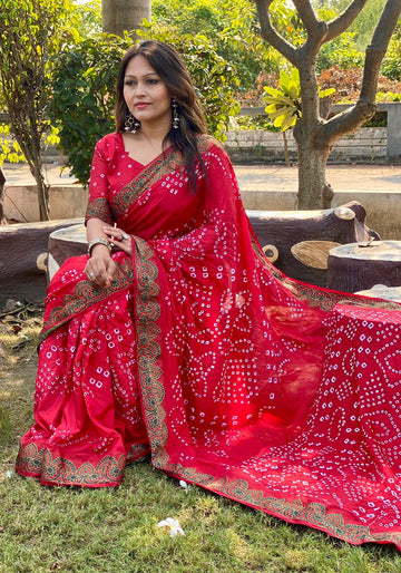 Beautiful Traditional Bandhani Saree