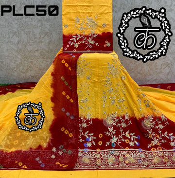Beautiful Rajsthani Traditional Designer Georgette Rajputi Poshak