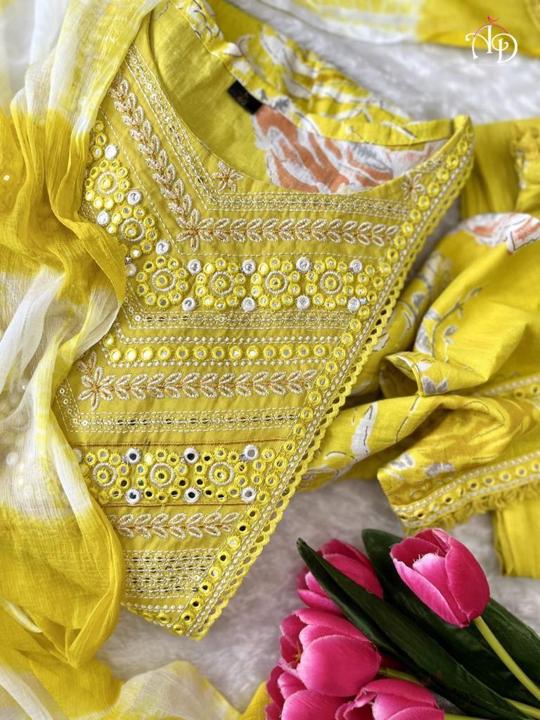 Beautiful Designer Nyra Cut Cotton Suit