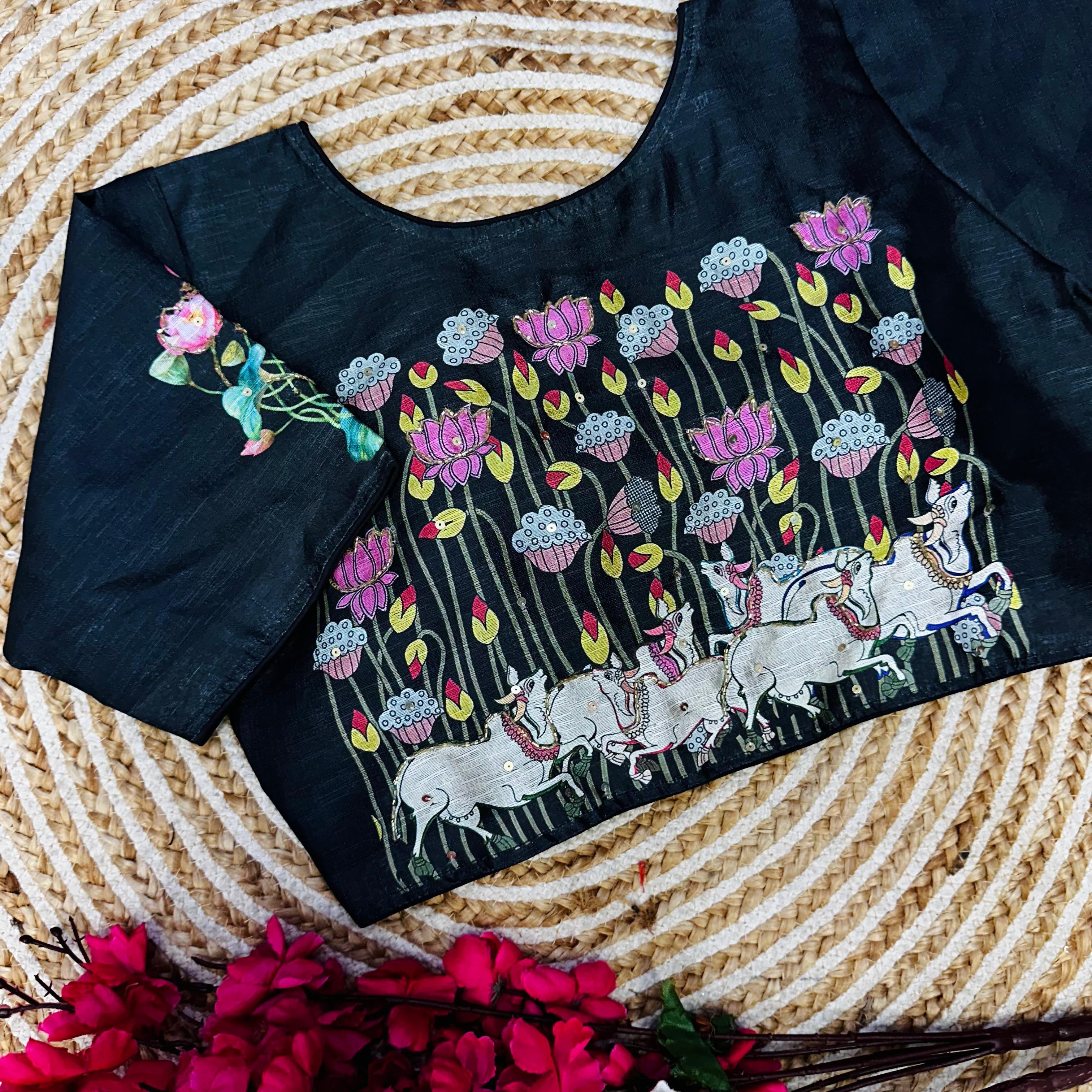 Beautiful Designer Pure Silk Decent Print Blouse