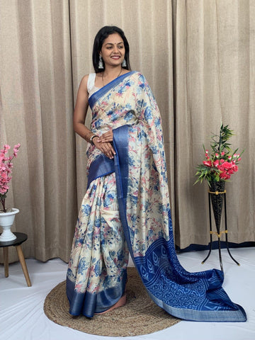 Party Wear Soft Hit Flower Special Dola silk Saree