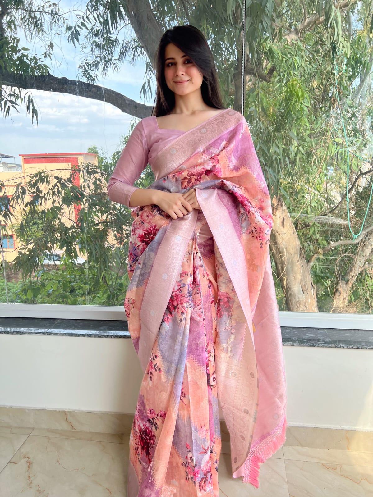 Beautiful Designer Premium Maheshwari silk Saree