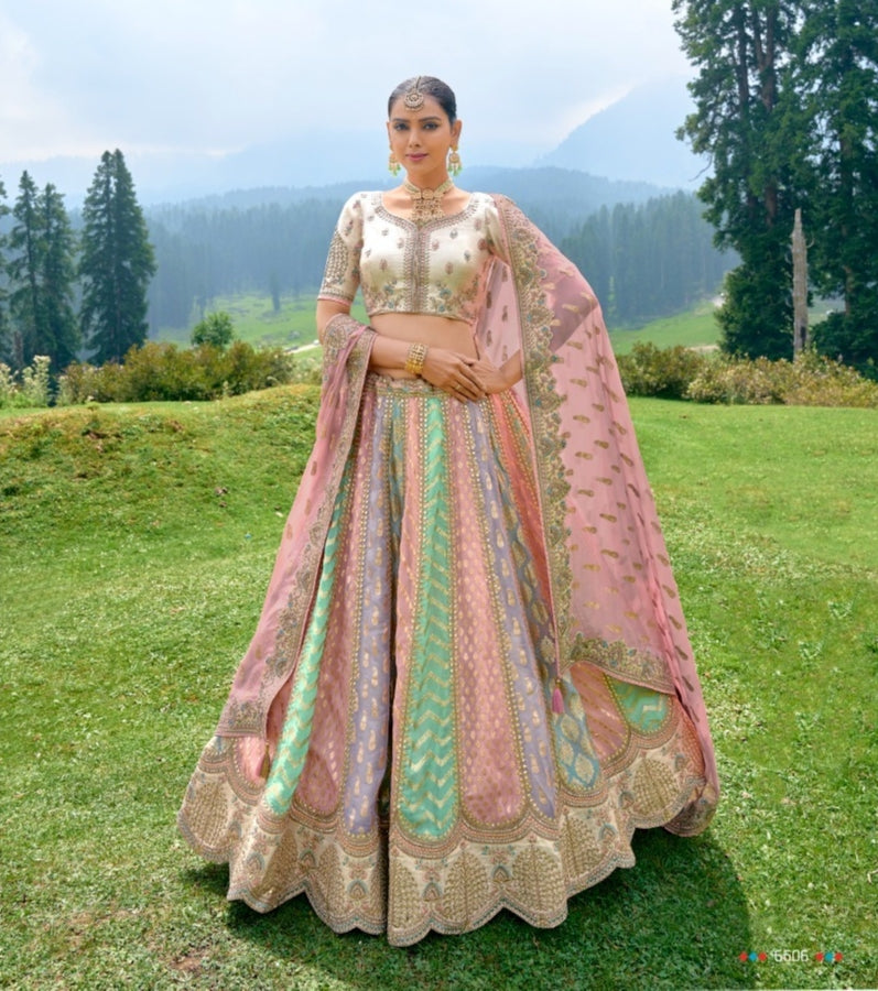 Beautiful Designer Wedding Fancy Silk Lehenga Choli Anaara 6506