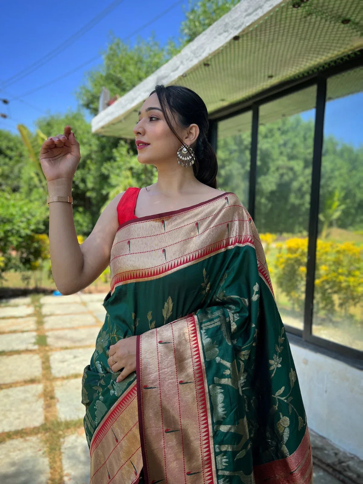 Beautiful Designer Gauri Pure Soft Paithani silk saree