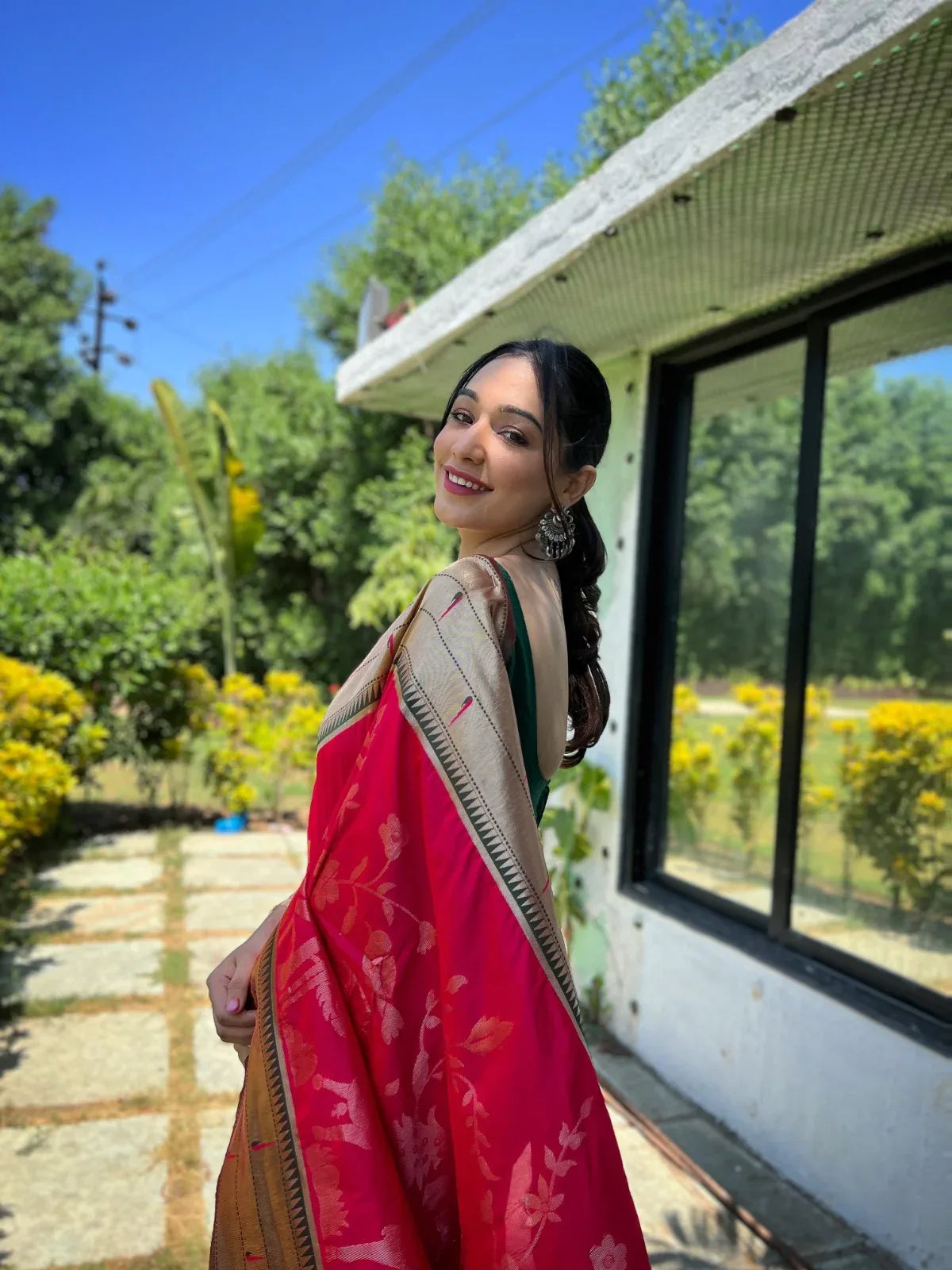 Beautiful Designer Gauri Pure Soft Paithani silk saree