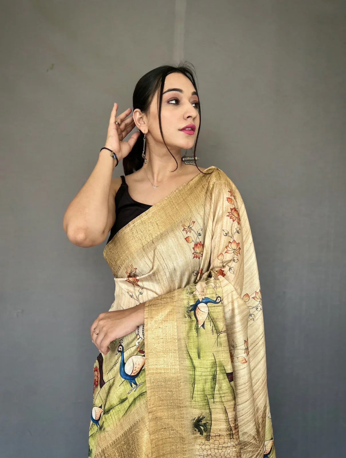 Beautiful Designer Pure Gopika Tussore Silk Saree