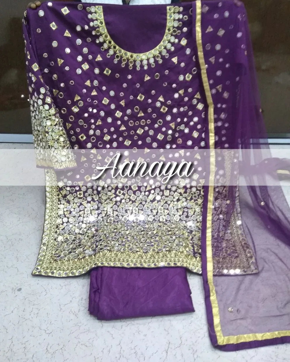 Aanaya 40000 Series Tapeta Silk Designer Punjabi Suit - Anant Exports