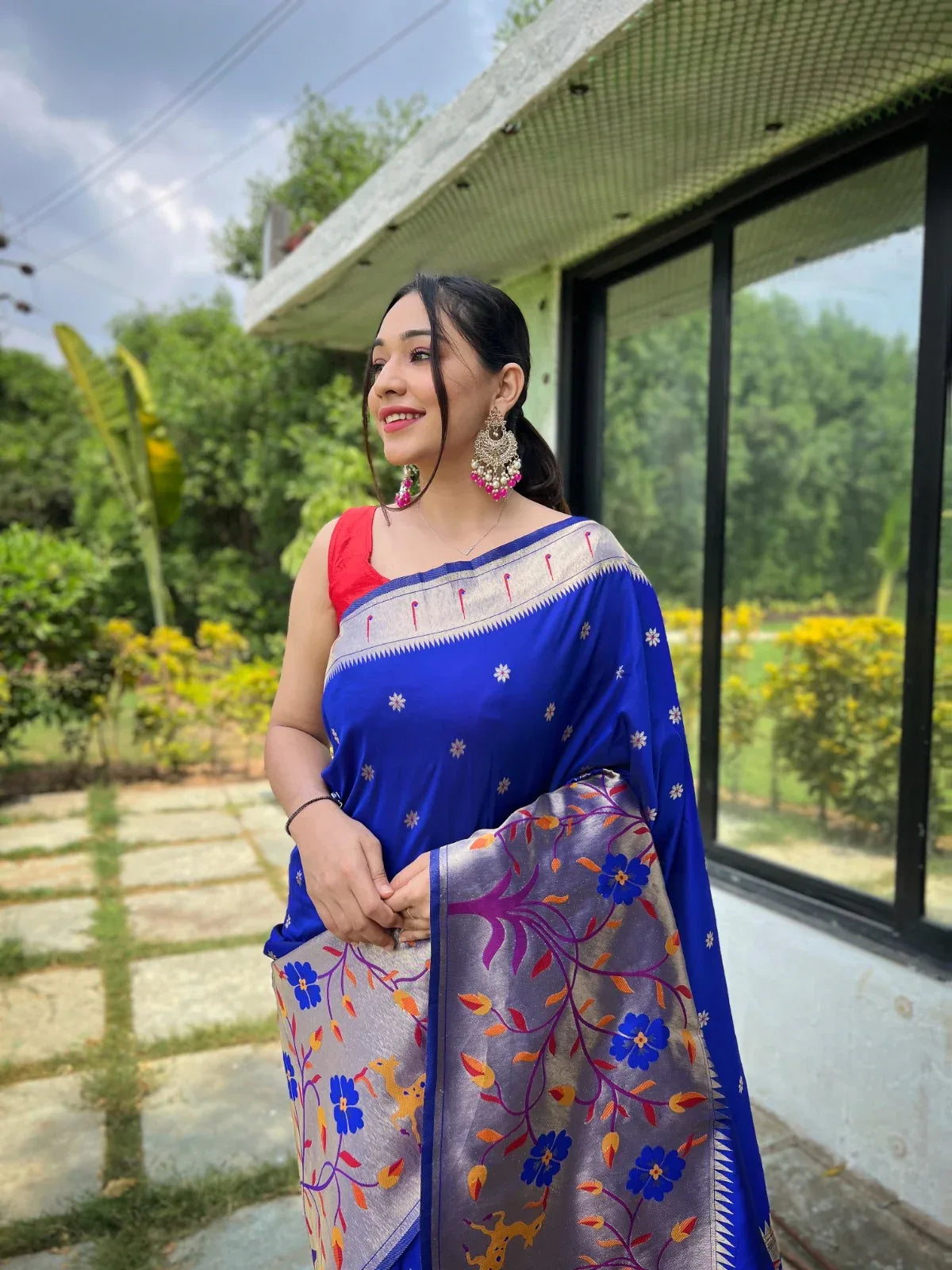 Beautiful Designer Traditional Pure Gayatri Paithani Silk Saree