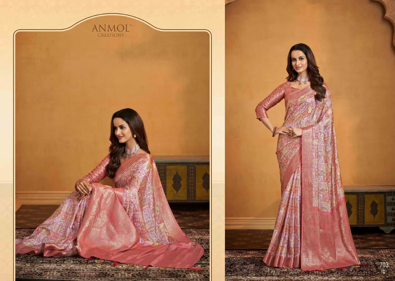 Beautiful Designer Anmol Tulip Pure Digital Print Saree
