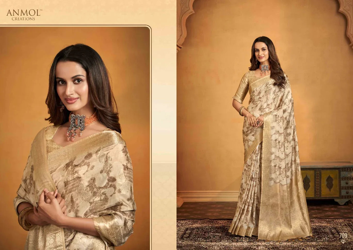 Beautiful Designer Anmol Tulip Pure Digital Print Saree