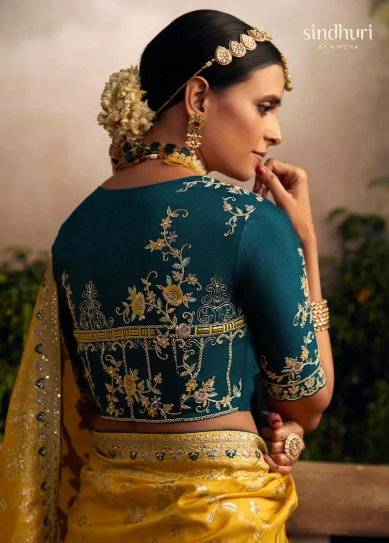 Beautiful Indian Traditional Wear Pure Viscose Dola Silk Radha Rani Kimora 240